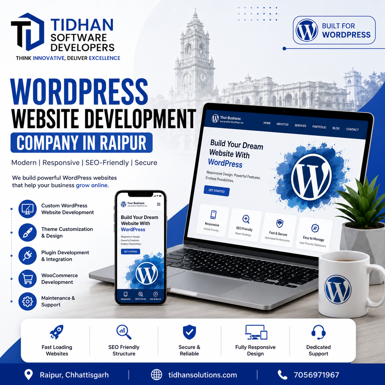 WordPress Website Development Company in Raipur | Custom WordPress Solutions