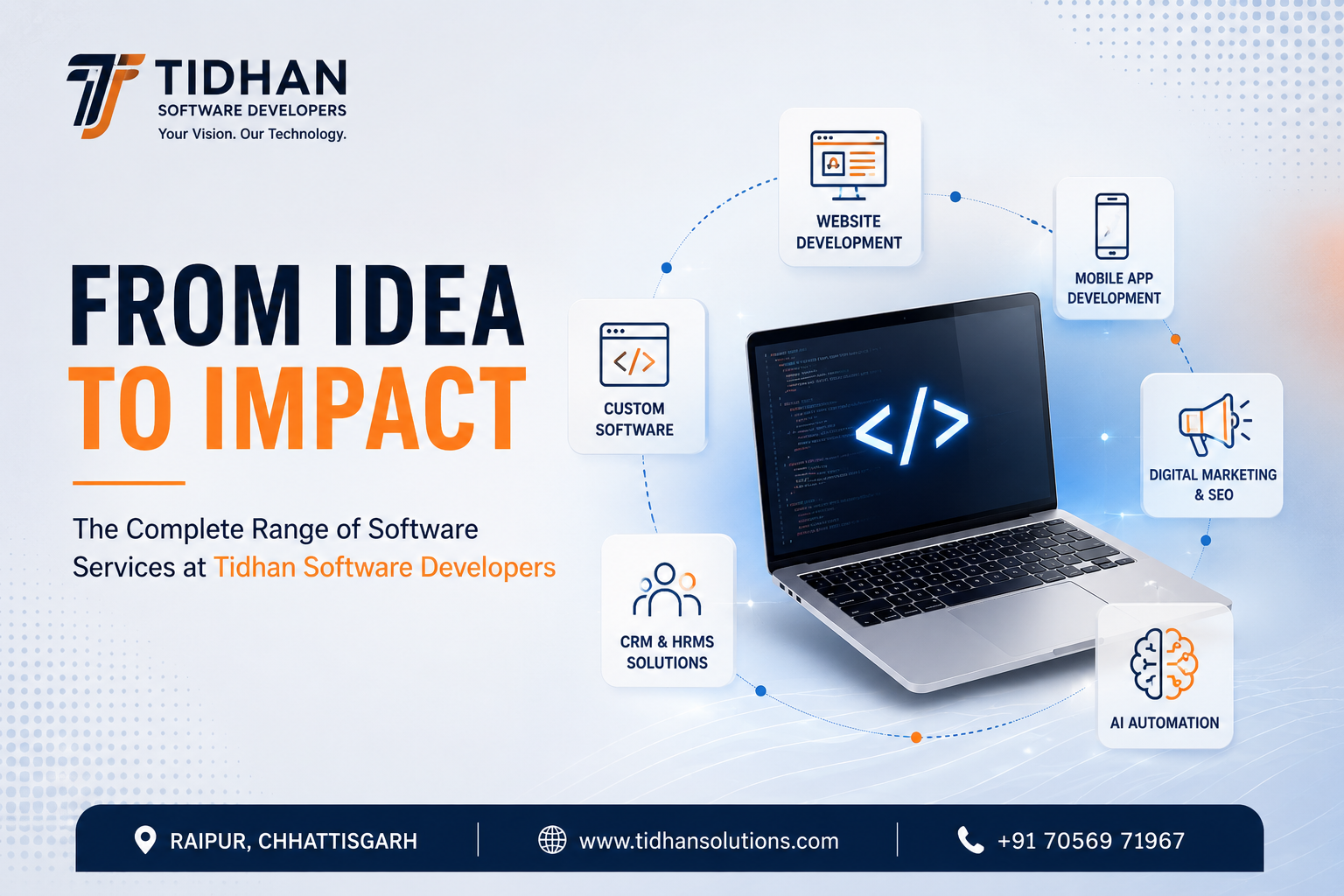 The Complete Range of Software Services at Tidhan Software Developers in raipur